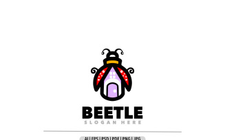 Beetle house simple logo design
