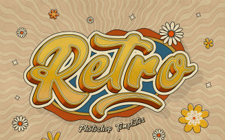 Hippie Style Retro Text Effects