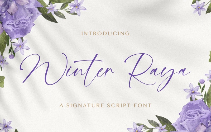 Winter Raya - Signature Font