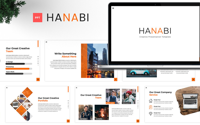 Hanabi - Creative PowerPoint PowerPoint Template