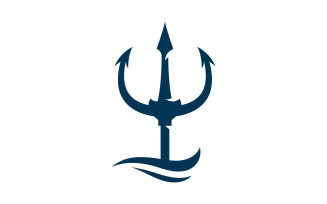 Trident vector logo icon illustration sign symbol V10