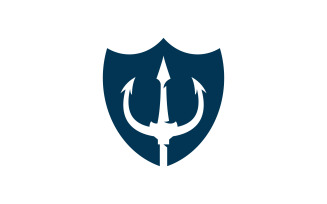 Trident vector logo icon illustration sign symbol V11
