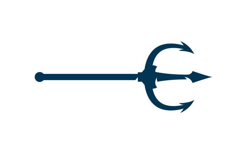 Trident vector logo icon illustration sign symbol V12 Logo Template