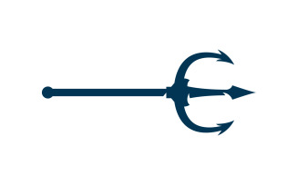 Trident vector logo icon illustration sign symbol V12