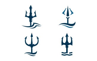 Trident vector logo icon illustration sign symbol V14