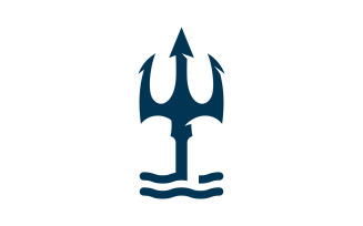 Trident vector logo icon illustration sign symbol V5