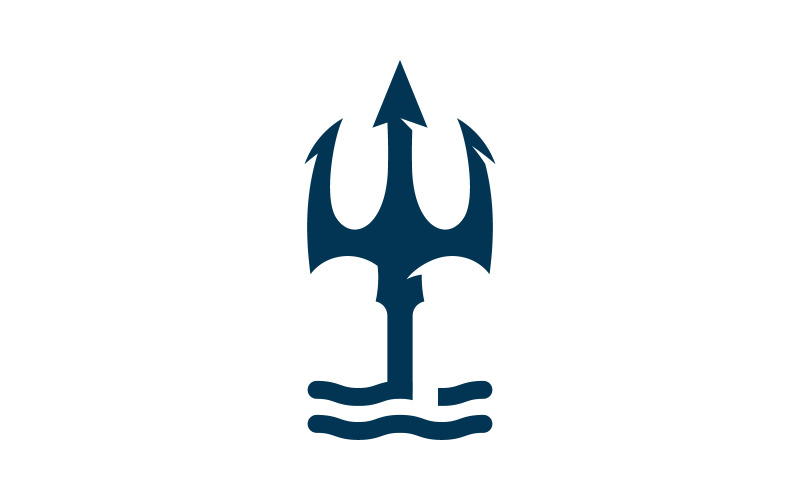 Trident vector logo icon illustration sign symbol V5 Logo Template
