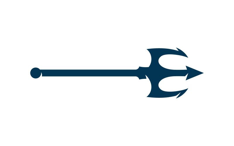 Trident vector logo icon illustration sign symbol V6 Logo Template