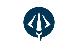 Trident vector logo icon illustration sign symbol V8