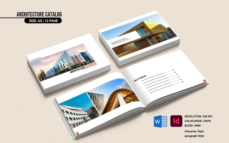 Architecture Brochure / Catalog Indesign Template Corporate Identity