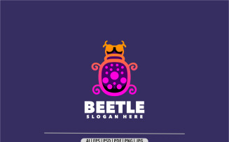 Beetle cute colorful gradient logo
