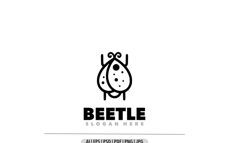 Beetle design simple logo art Logo Template