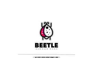 Beetle simple line logo design