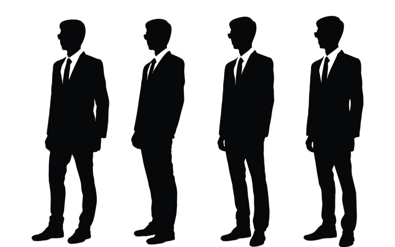 Male lawyer wearing suits and standing Illustration
