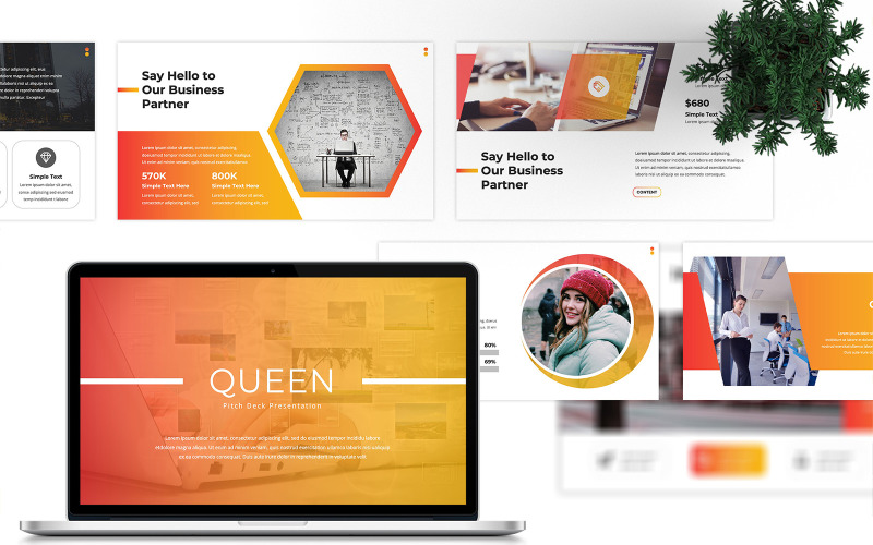 Queen - Pitch Deck PowerPoint PowerPoint Template