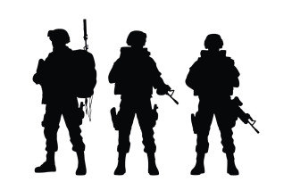 Special infantry unit silhouette bundle