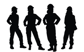 Bricklayer silhouette vector collection