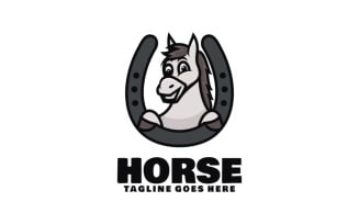 Horse Mascot Cartoon Logo 1