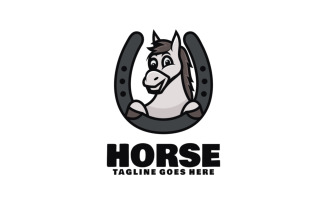 Horse Mascot Cartoon Logo 1
