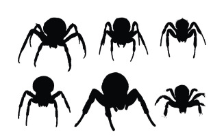 Insects sitting silhouette vector bundle