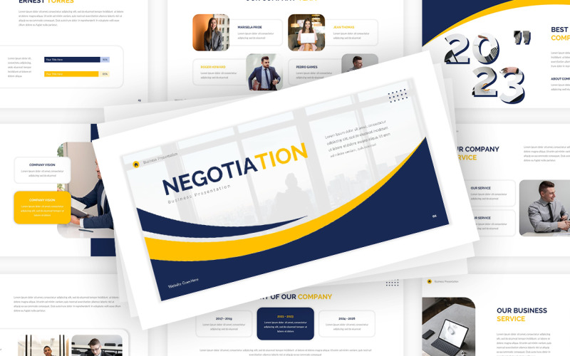 Negotiation Business Powerpoint Template PowerPoint Template