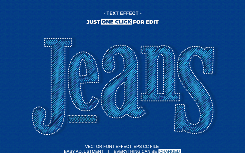 Yarn Style Vector Text Effect Editable Vol 4 Vector Graphic