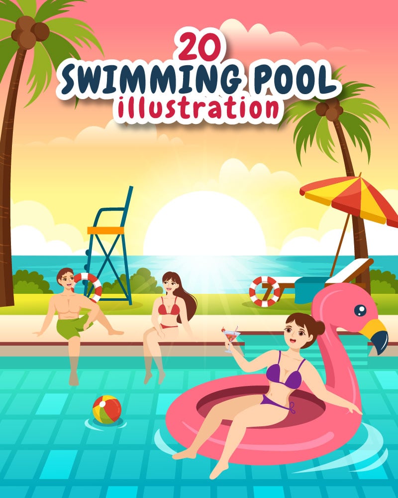 Template #336677 Pool Swimming Webdesign Template - Logo template Preview