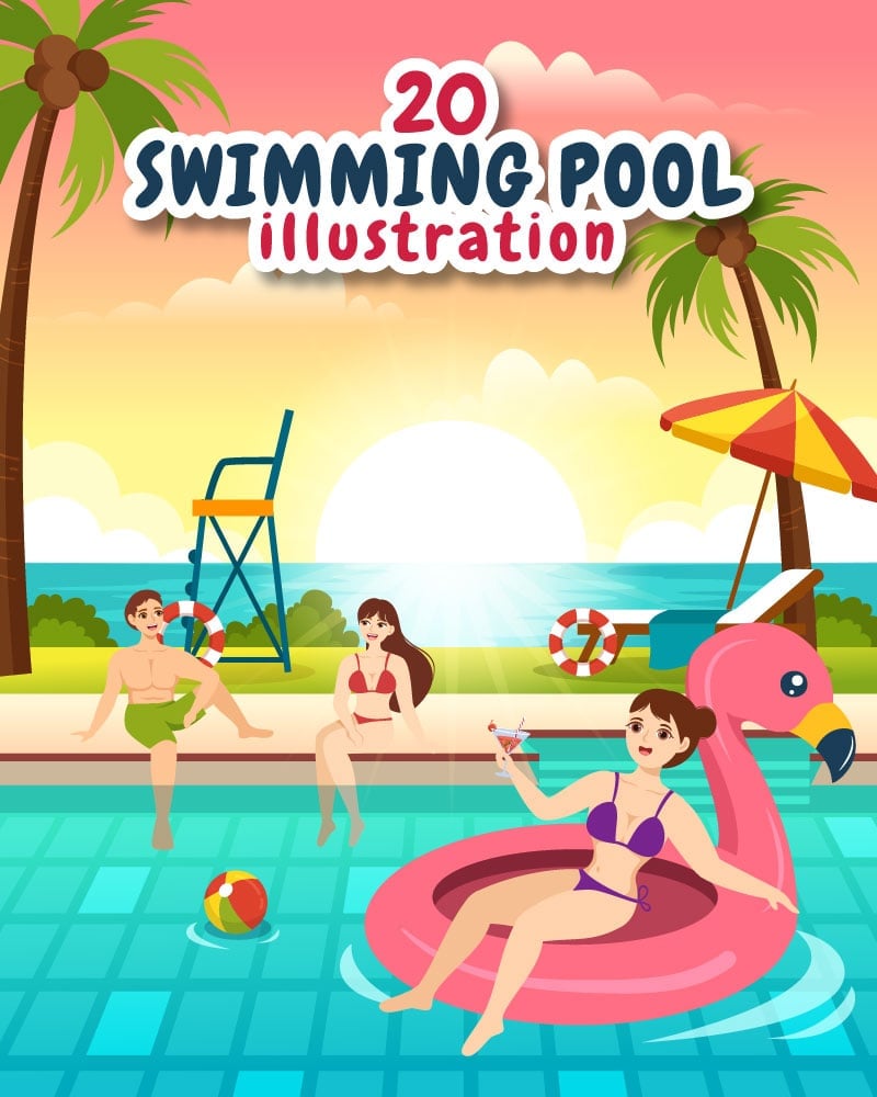 Template #336677 Pool Swimming Webdesign Template - Logo template Preview