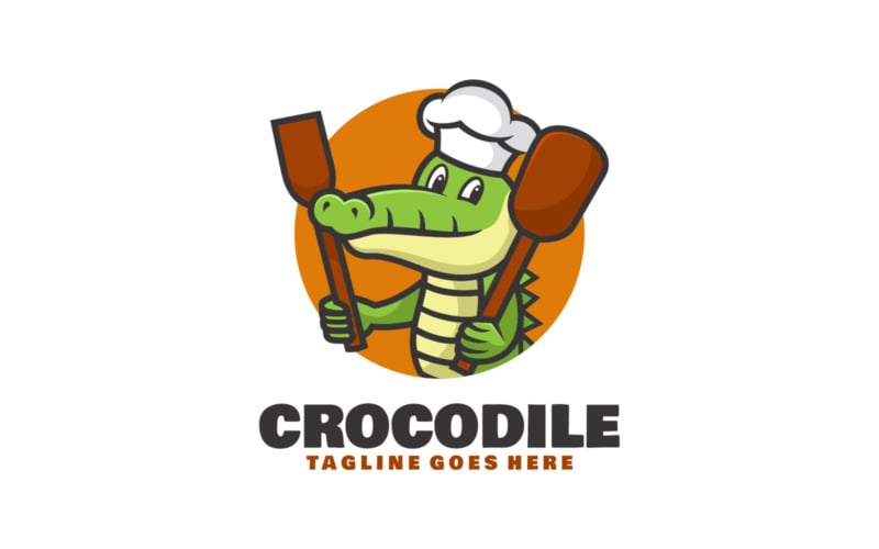 Crocodile Mascot Cartoon Logo 2 Logo Template