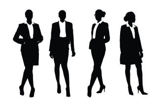 Female lawyer silhouette collection