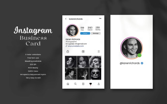 Instagram Style Business Card