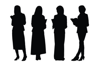 Lawyer woman silhouette collection