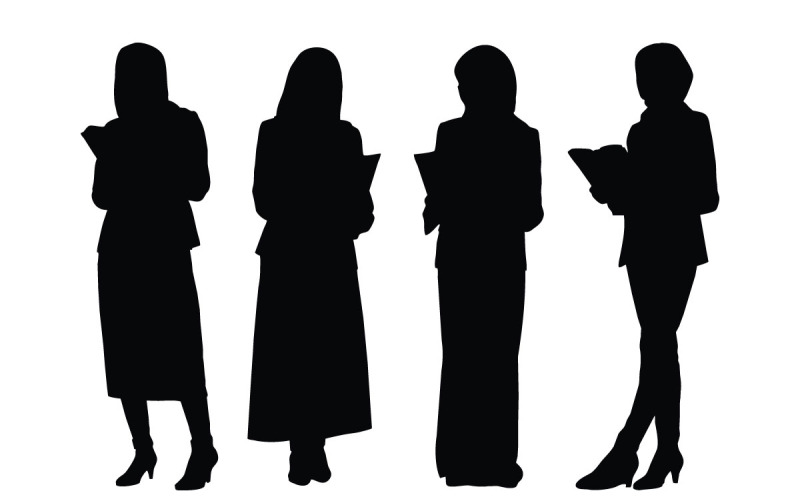Lawyer woman silhouette collection Illustration