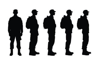 Male infantry with anonymous faces