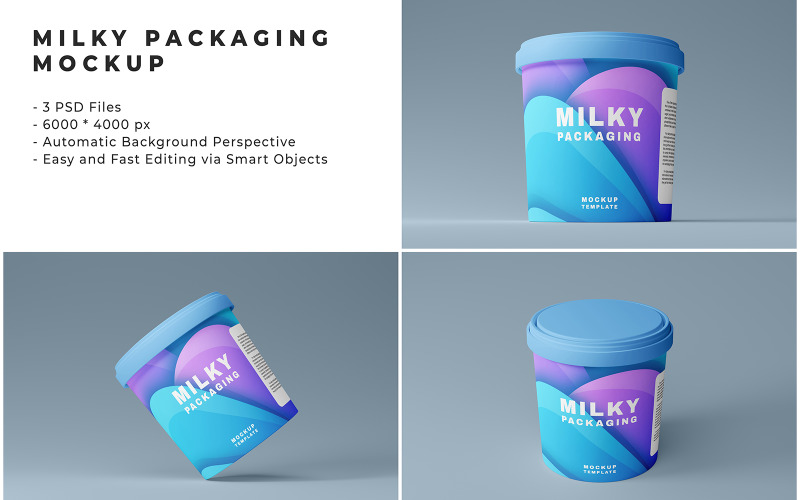 Milky Packaging Mockup Template Product Mockup