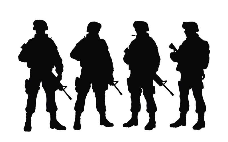 Special army forces with weapon vector Illustration