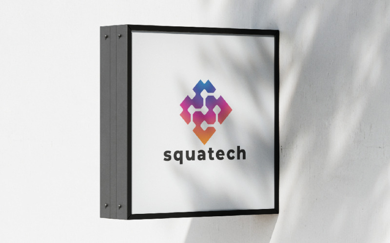 Square Tech Pro Logo Template