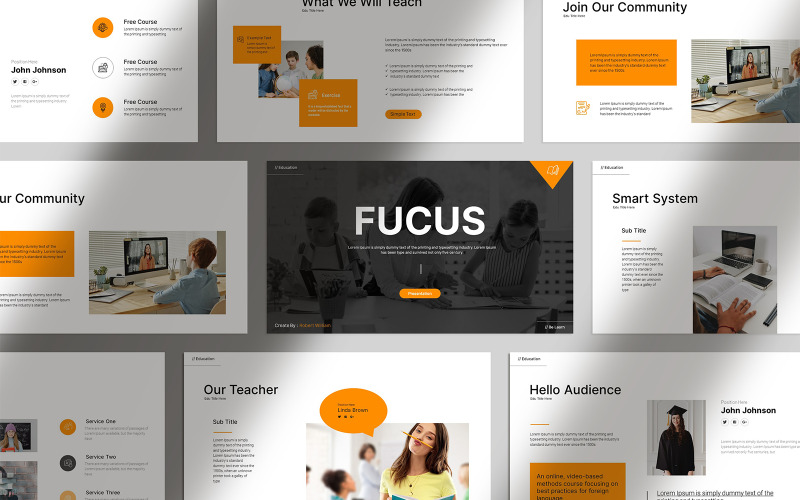 The Education Presentation Template Layout PowerPoint Template