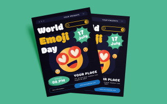 World Emoji Day Flyer Template