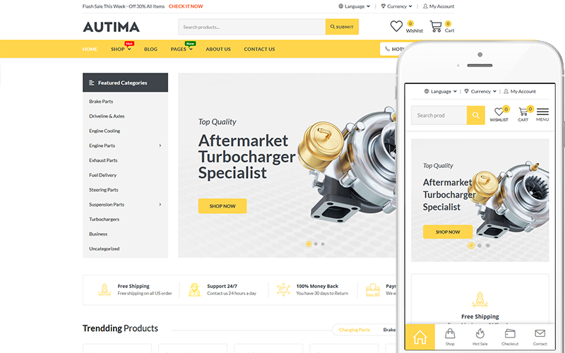 Autima - Car Accessories WooCommerce WordPress Theme WooCommerce Theme