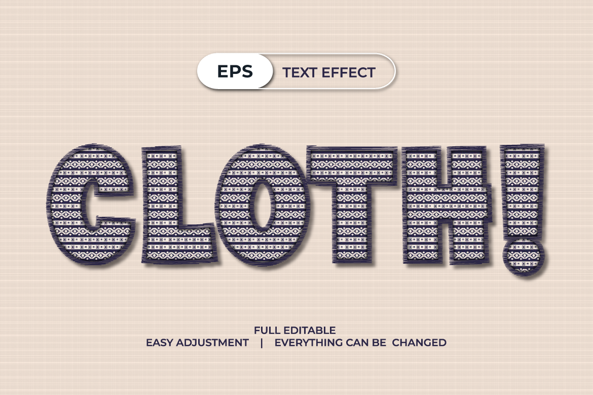 Yarn Style Vector Text Effect Editable Vol 12