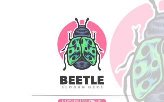 Beetle design illustration mascot logo