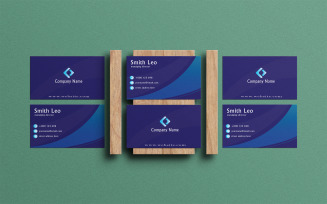 Blue Business Card Design Template