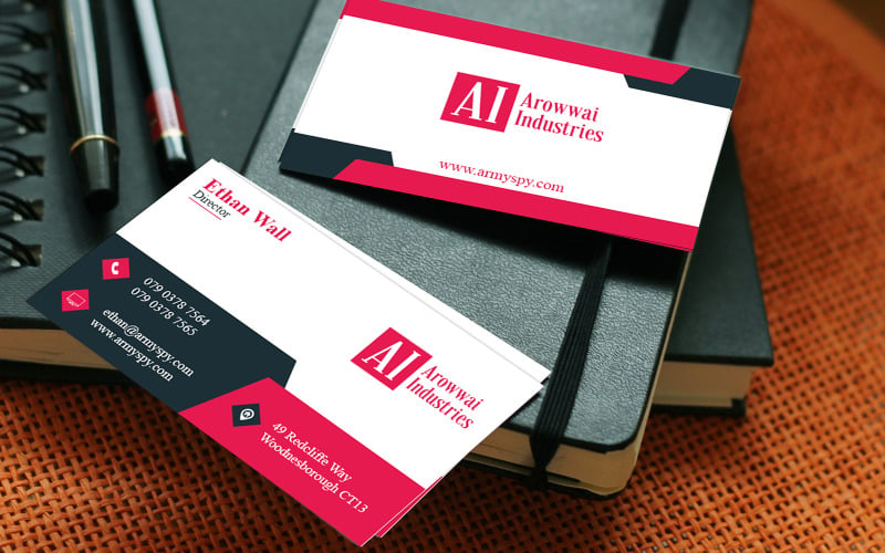 Corporate Business Card - E-card Template Corporate Identity