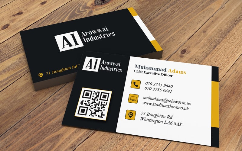 Corporate Business Card - E-cards Template Corporate Identity