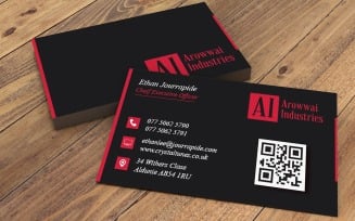 E-cards Template - Fully Editable Professional Visiting Card