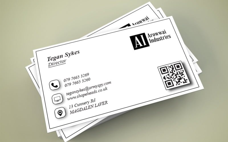 E-cards Visiting Card Template - Visiting Card Corporate Identity