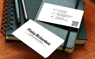Fully Editable Professional Business Card - E-cards Template
