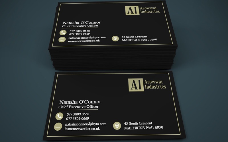 Fully Editable Visiting Card Template Corporate Identity