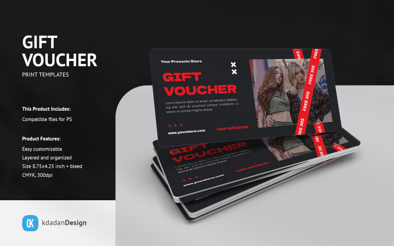 Gift Voucher PSD Templates Vol 095 Corporate Identity